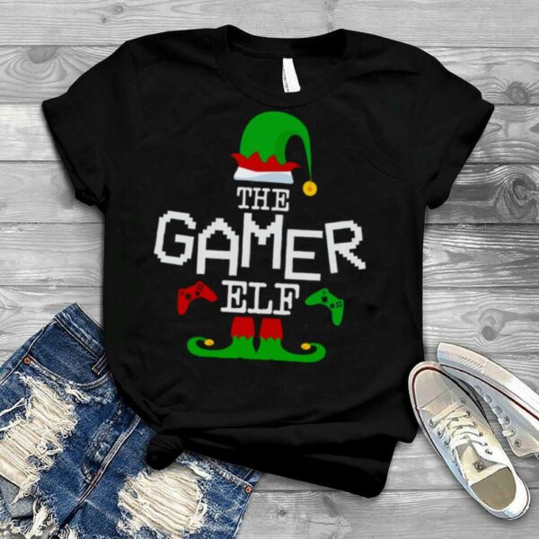 The Gamer Elf Family Matching Christmas Group Funny Gift Pajama shirt