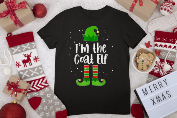 The Goat Elf Matching Family Elf Group Xmas Christmas Pajama T Shirt