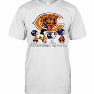 The Peanuts Characters Chicago Bear Its The Most Wonderful Time Of The Year T-Shirt