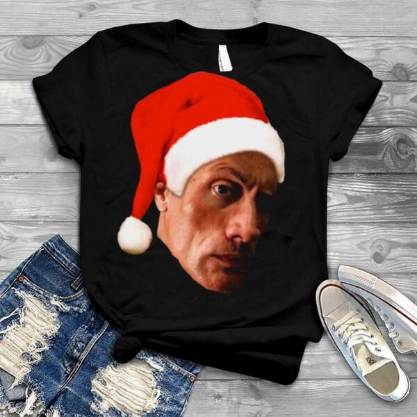 The Rock Eyebrow Raise Face Christmas Meme shirt