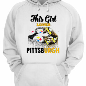 This Girl Loves Pittsburgh Steelers And Pittsburgh Penguins Lips shirt 3