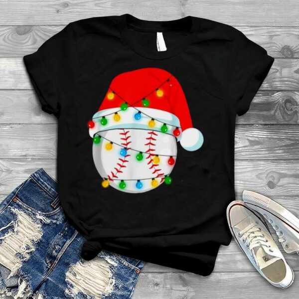 This Is My Christmas Pajama Baseball Ball Xmas Lights Shirt