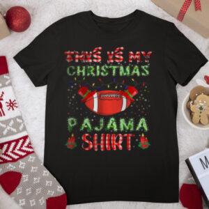 This Is My Christmas Pajama Football matching family T Shirt