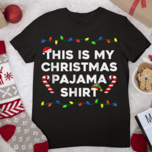 This Is My Christmas Pajama Lights Funny Holiday Family Xmas T Shirt