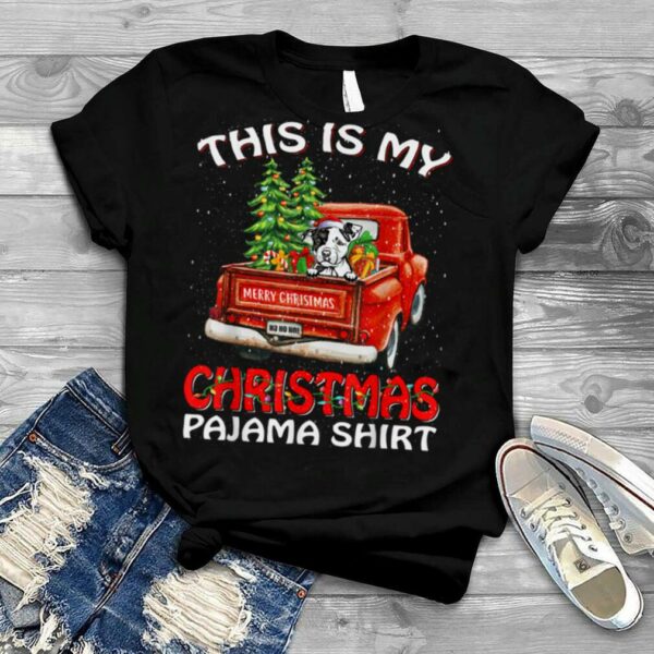 This Is My Christmas Pajama Shirt Pit Bull Truck Red T Shirt