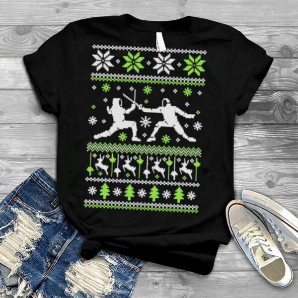 Top fencing ugly Christmas sweater Xmas shirt