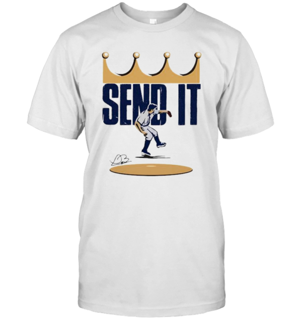 Trevor Bauer Send It Baseball Signature T-Shirt