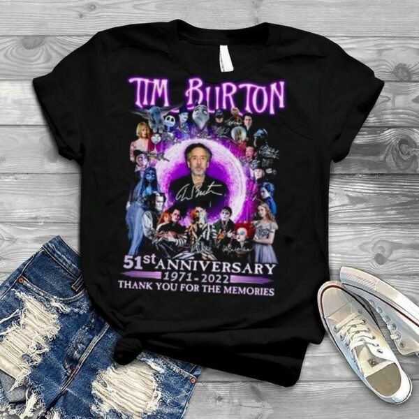 Tum Burton Movie Signature The Nightmare Before Christmas Edward Scissorhands Corpse Bride Beetlejuices Autumn Vibe shirt