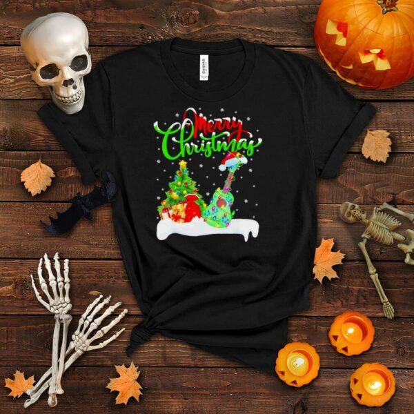 Ukulele Music Xmas Lighting Santa Ukulele Christmas Shirt