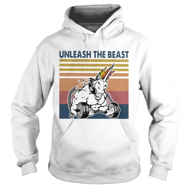 Unicorn unleash the beast vintage retro shirt