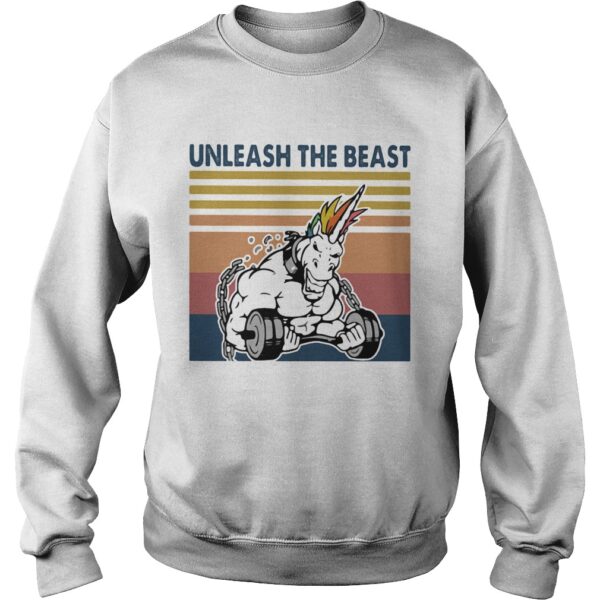 Unicorn unleash the beast vintage retro shirt