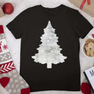 Vintage Distressed Christmas Tree Matching Family Pajama T Shirt