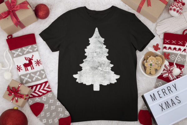 Vintage Distressed Christmas Tree Matching Family Pajama T Shirt