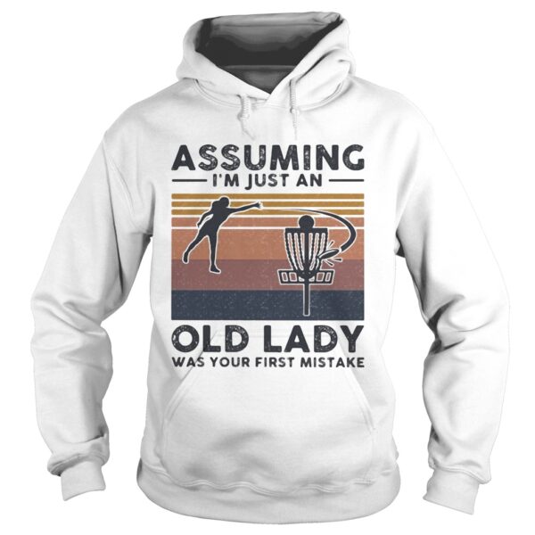 Volleyball assuming Im just an old lady was your first mistake vintage shirt