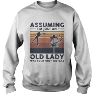 Volleyball assuming Im just an old lady was your first mistake vintage shirt