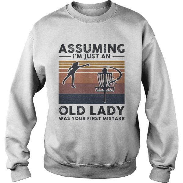 Volleyball assuming Im just an old lady was your first mistake vintage shirt