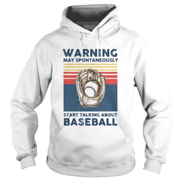 Warning may spontaneously start talking about baseball vintage retro shirt