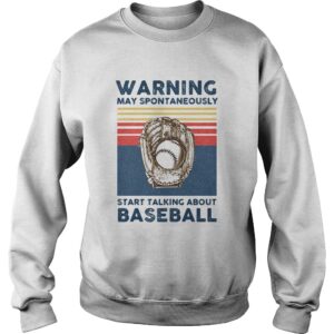 Warning may spontaneously start talking about baseball vintage retro shirt
