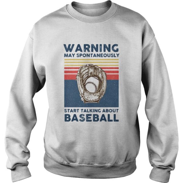 Warning may spontaneously start talking about baseball vintage retro shirt