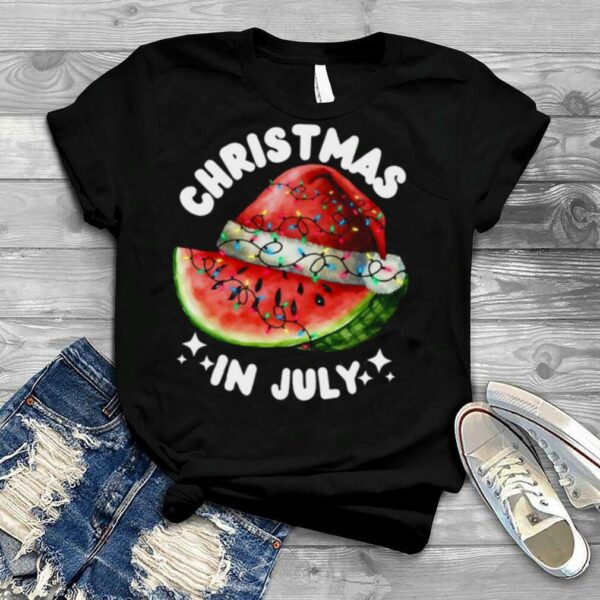 Watermelon Christmas In July Xmas shirt