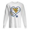 West Virginia Mountaineers football nurse stethoscope love heartbeat shirt