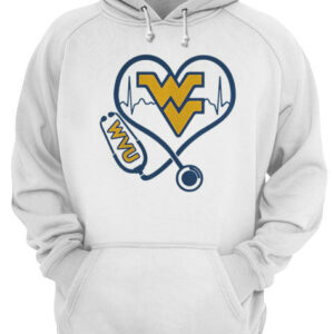 West Virginia Mountaineers football nurse stethoscope love heartbeat shirt 2 West Virginia Mountaineers football nurse stethoscope love heartbeat shirt 3