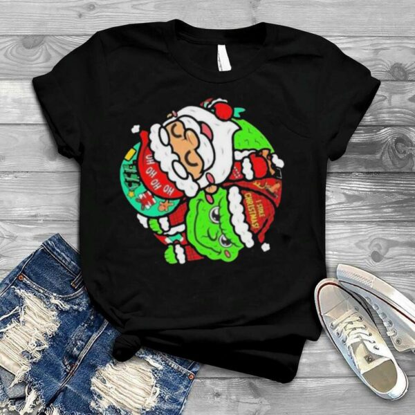 Yin and yang grinch santa claus I stole Christmas 2022 shirt