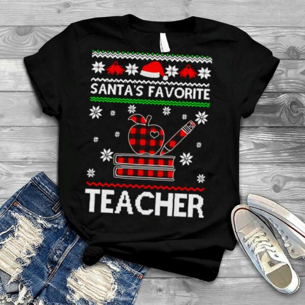 anta’s Favorite Teacher Ugly Christmas Sweater T shirt