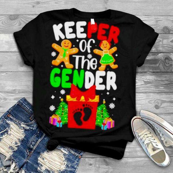 christmas keeper of the gender reveal baby shirt