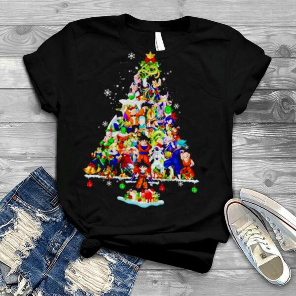 dragon Ball Z characters Christmas tree shirt