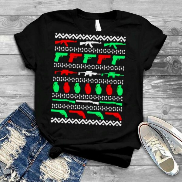 gun grenade all my favorite things Christmas shirt