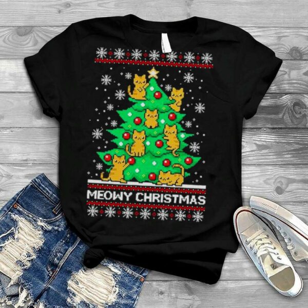 meowy Christmas ugly Christmas sweater shirt