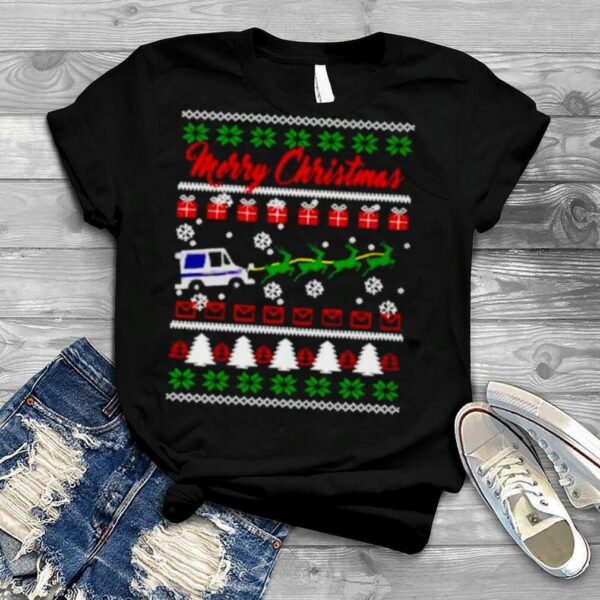 merry Christmas postal worker ugly Christmas shirt