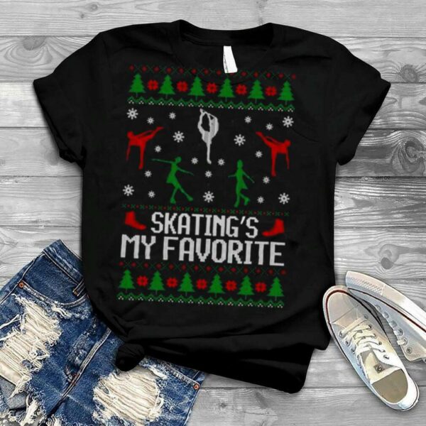 skating’s my favorite 2022 ugly Christmas shirt