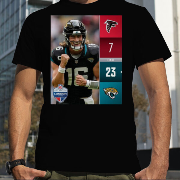 Jacksonville Jaguars 23 7 Atlanta Falcons 2023 London Game Final Score Shirt