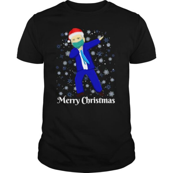 Joe Biden Dabbing Wearing A Mask Merry Christmas shirt