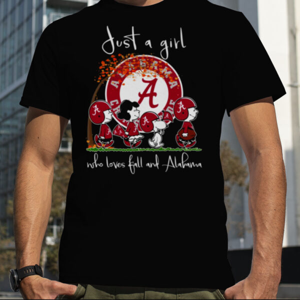 Just A Girl Who Loves Fall And Alabama T Shirt