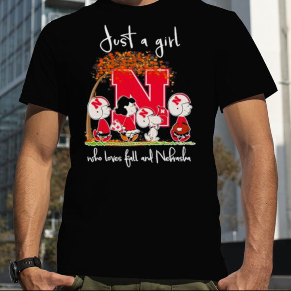 Just a girl who loves fall and Nebraska Peanuts Shirt