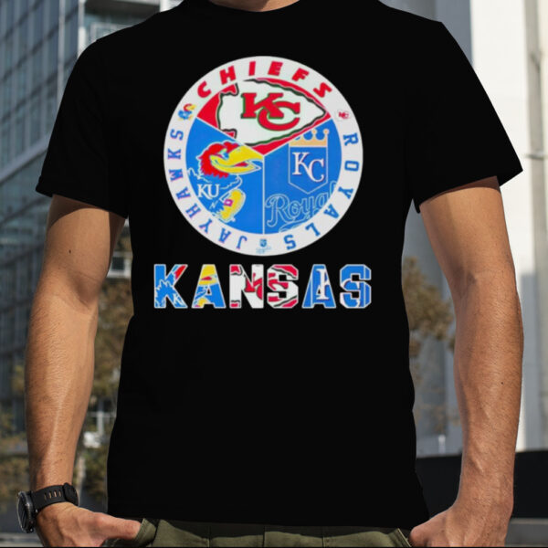 Kansas Jayhawks Chiefs Royals logo shirt