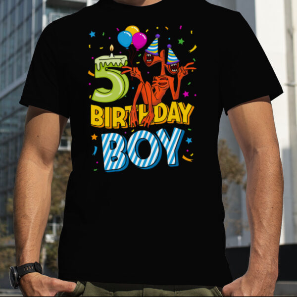 Kids 5 Siren Head Birthday Boy Shirt