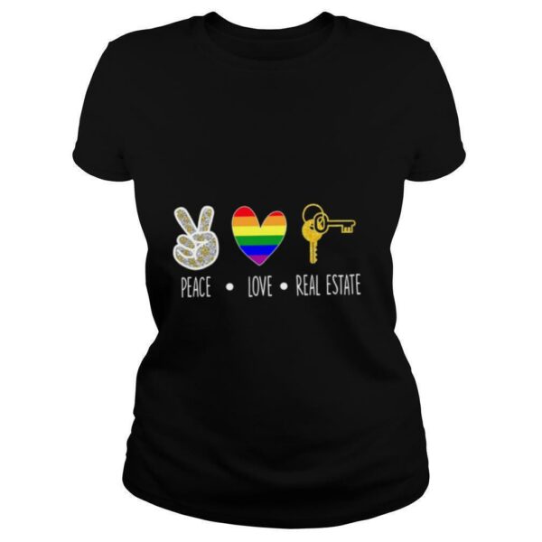 LGBT Peace love real estate shirt