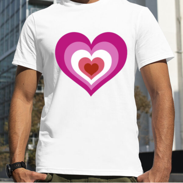 Lesbian Pride Flag Heart Shape shirt