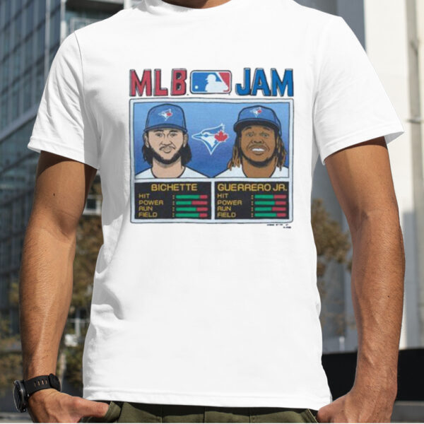 MLB Jam Toronto Blue Jays Bichette And Guerrero Jr Retro Shirt