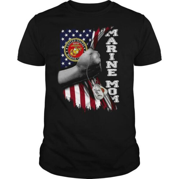 Marine Mom American Flag shirt