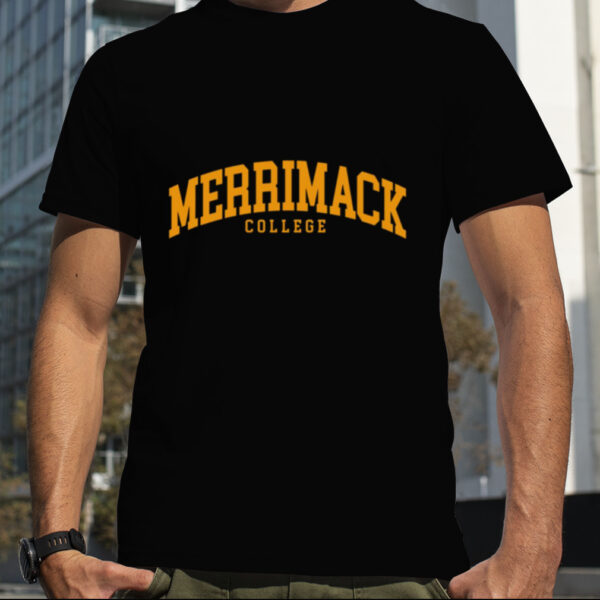 Merrimack College Font Curved shirt