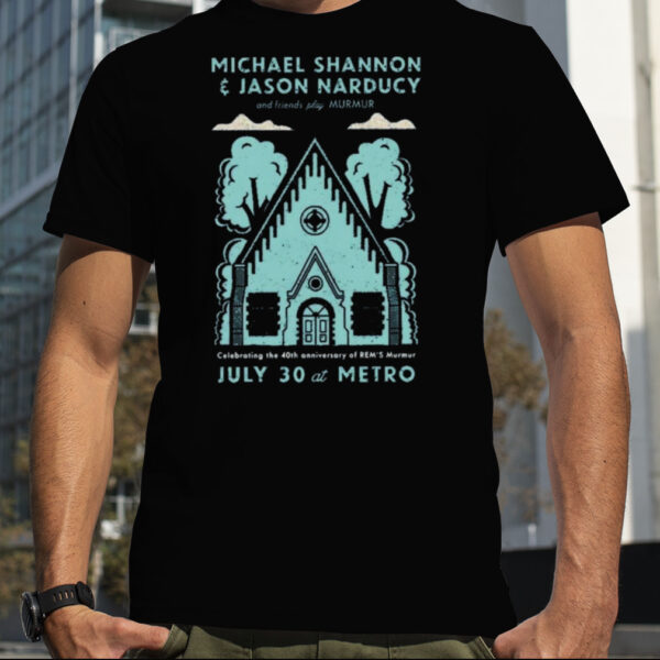 Michael Shannon and Jason Narducy poster metro Chicago IL 07 30 2023 art poster design t shirt