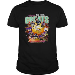 Minnesota vikings all time greats signatures shirt