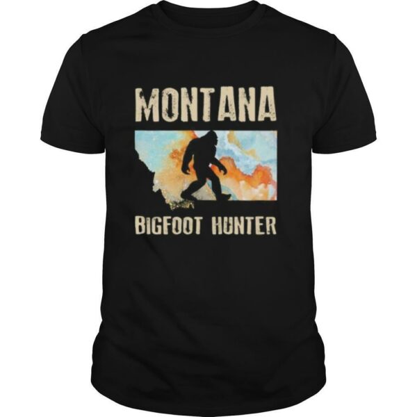 Montana bigfoot hunter sunset shirt