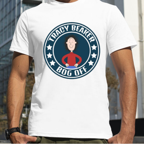 Navy Logo Bog Off Tracy Beaker shirt