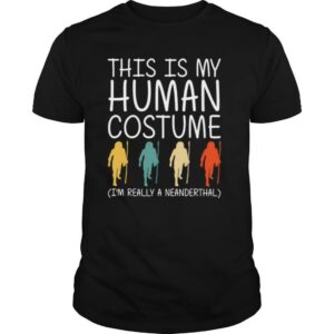 Neanderthal Halloween Human Costume Primate Easy Diy shirt